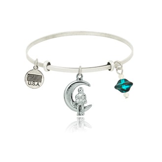 Astronaut on Moon Adjustable Bangle Bracelet