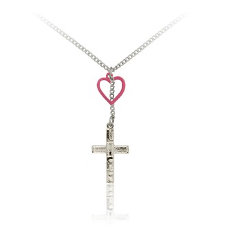 LIFE Cross and Heart Pendant