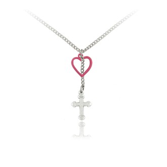 Cross and Heart Pendant