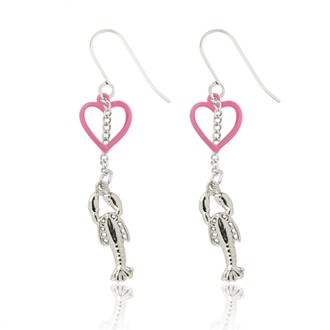 Lobster and Heart Earrings