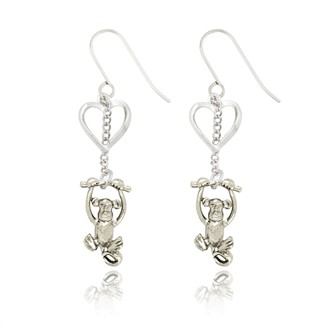 Monkey and Heart Earrings