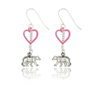 Bear and Heart Earrings