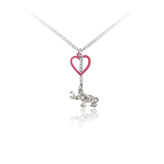 Elephant and Heart Pendant