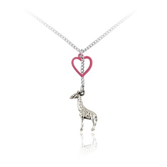 Giraffe and Heart Pendant