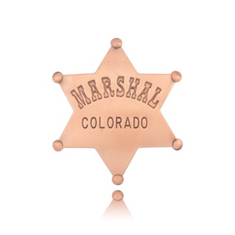 Copper Finish Marshal Badge