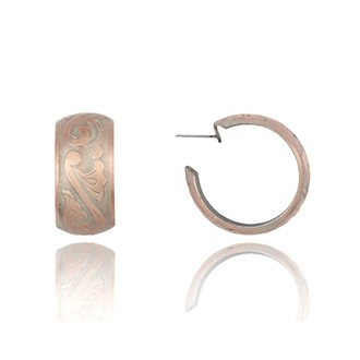 Treasures Leaf Scroll Hoop Earrings