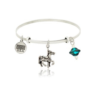 Carousel Horse Adjustable Bangle Bracelet