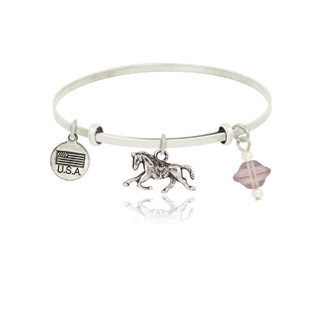 Race Horse Adjustable Bangle Bracelet