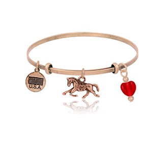 Race Horse Adjustable Bangle Bracelet