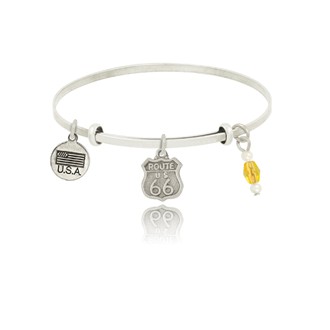 Route 66 Adjustable Bangle Bracelet