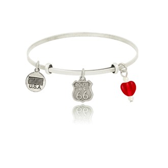 Route 66 Adjustable Bangle Bracelet