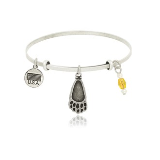 Bear Paw Adjustable Bangle Bracelet