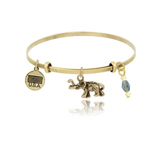 Elephant Adjustable Bangle Bracelet