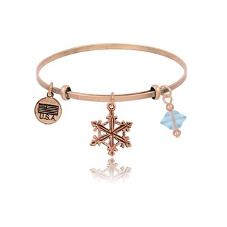Snowflake Adjustable Bangle Bracelet