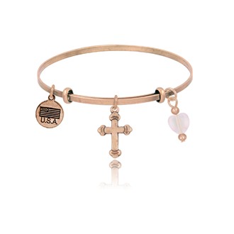 Fancy Cross Adjustable Bangle Bracelet