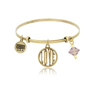 LOVE in Circle Adjustable Bangle Bracelet