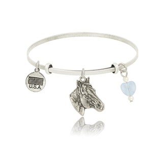 Horse Head Adjustable Bangle Bracelet