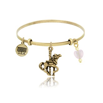 Carousel Horse Adjustable Bangle Bracelet