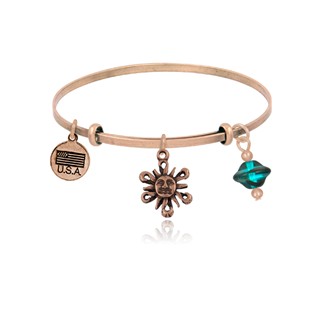 Sunface Adjustable Bangle Bracelet