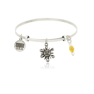 Sunface Adjustable Bangle Bracelet