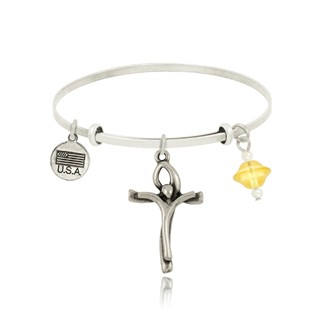 Crucifix Adjustable Bangle Bracelet