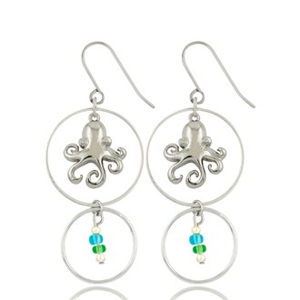 Octopus Charm Earrings