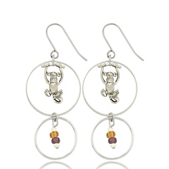 Monkey Charm Earrings