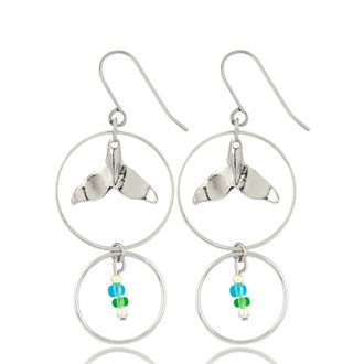 Whale Tail Charm Earrings