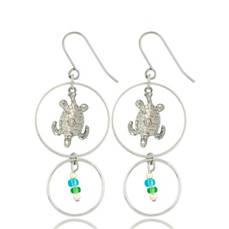 Turtle Charm Earrings