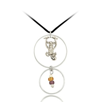 Corded Monkey Pendant