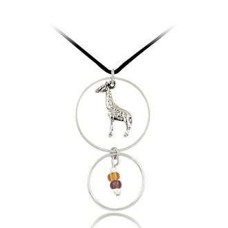 Corded Giraffe Pendant