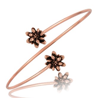 Colombine Flower Wire Bypass Cuff