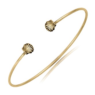 Mini Scallop Shell Wire Cuff