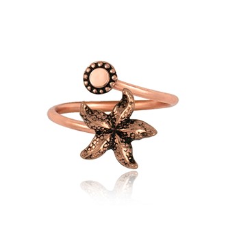 Adjustable Wire Starfish Ring