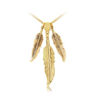 Triple Feather Chain Pendant