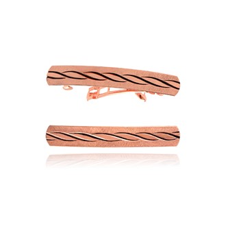 Twist Inlay Pair Barrettes