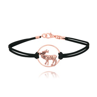 Elk Ring Cord Bracelet