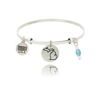 Michigan Charm Flat Adjustable Bangle