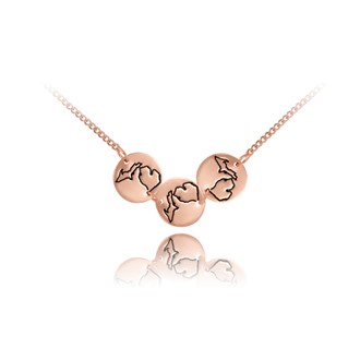 Michigan Mini Triple Charm Pendant