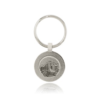 Boston Skyline Tab Key Ring