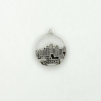 Boston Skyline Sterling Silver Charm