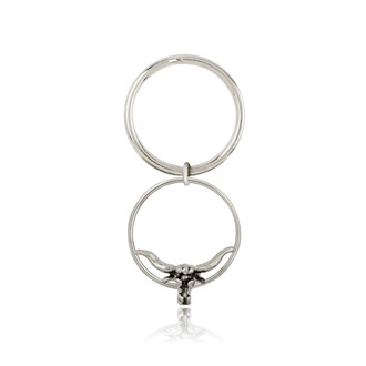 Longhorn Ring Key Ring