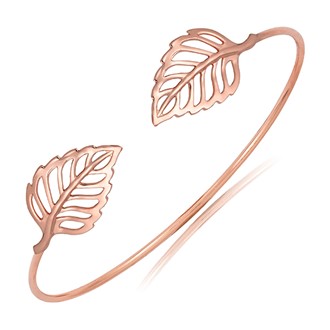 Small Open Leaf Wire Cuff