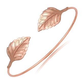 Small Solid Leaf Wire Cuff