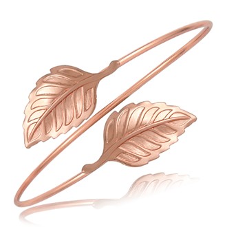 Small Solid Leaf BY-pass Wire Cuff