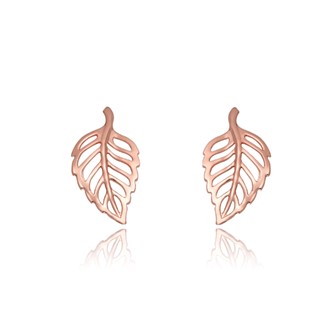 Small Open Leaf Post Earrings