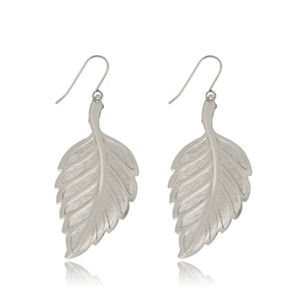 Medium Solid Leaf Earrings