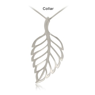 Large Open Leaf  v-neck Collar Pendant