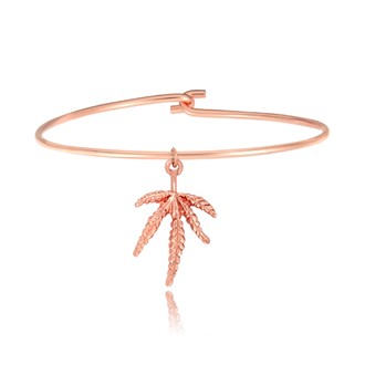 Marijuana Leaf Hook Bangle