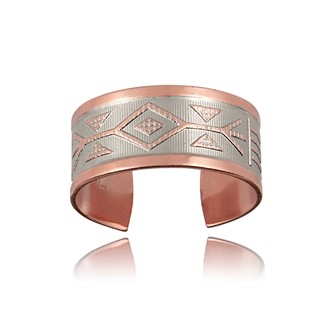 Native Textile Pattern Adjustable Ring